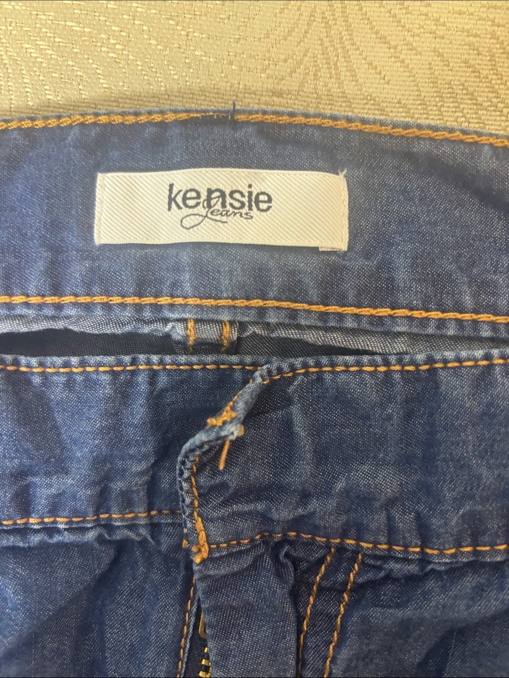 Kensie Jeans Denim Blue lightweight Women's Shorts - Casual Pull-OnStyle 0377 - Picture 7 of 10